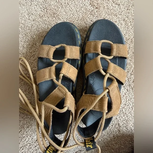 NARTILLA TUMBLED NUBUCK LEATHER GLADIATOR SANDALS - Picture 4 of 6